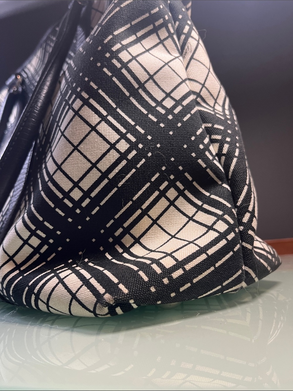 Gucci Centennial black & white canvas and leather trim tote - Picture 13 of 13